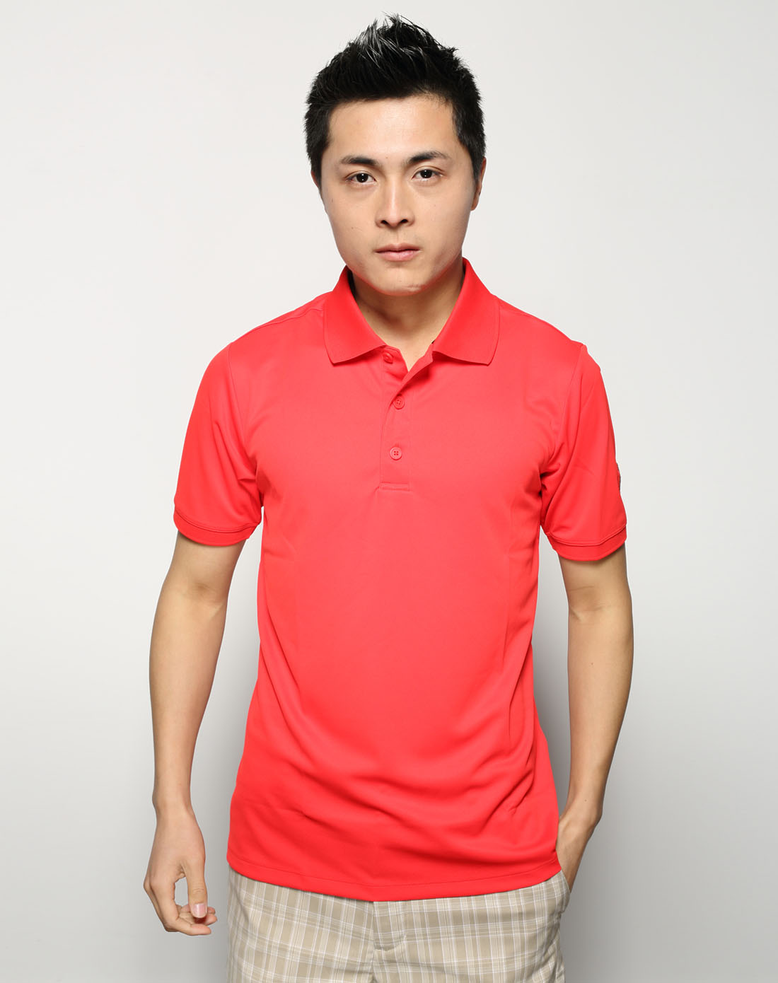 夏日風(fēng)尚之選 阿迪達(dá)斯adidas男女裝男子紅色短袖Polo衫（貨號(hào) X24792）